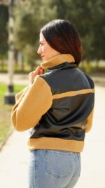 Veste en simili cuir doublée 3aloucha – Image 4