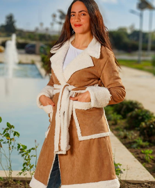 Manteau Soulayma – Faux Daim 3aloucha