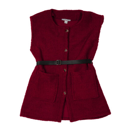 Veste Sans Manches Rouge Teddy Femme – Tunisie
