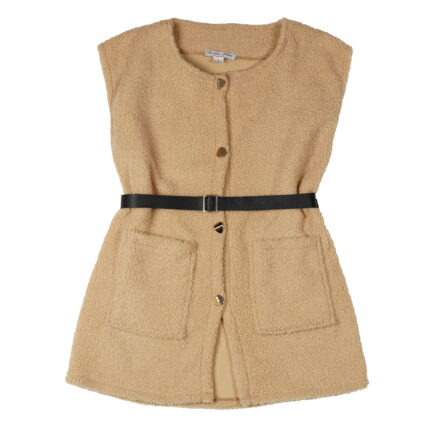 Veste Sans Manches Beige Teddy Femme – Tunisie