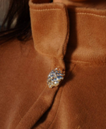 Cape Marron ultra tendance en velours de laine – Image 4