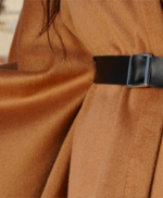 Cape Marron ultra tendance en velours de laine – Image 2