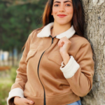 Veste en simili cuir doublée - 3aloucha