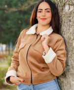 Veste en simili cuir doublée - 3aloucha