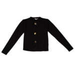 Pull Noir Femme à Détails Dorés – Tunisie