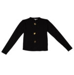 Pull Noir Femme à Détails Dorés – Tunisie