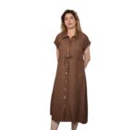 ROBE COURTE AVEC BOUTON  7 couleurs – Image 5