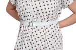 robe mi-longue à points avec une ceinture assortie 6 couleurs – Image 5