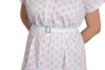robe mi-longue à points avec une ceinture assortie 6 couleurs – Image 4